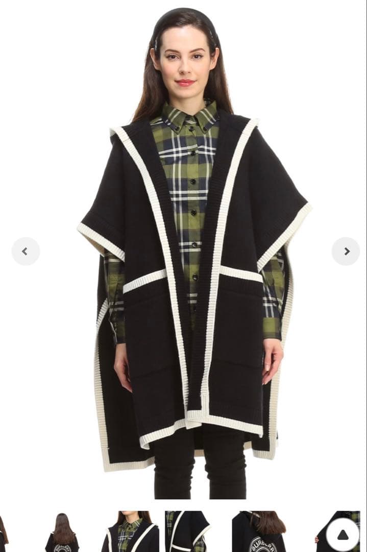 Burberry ポンチョ　ケープ　コート