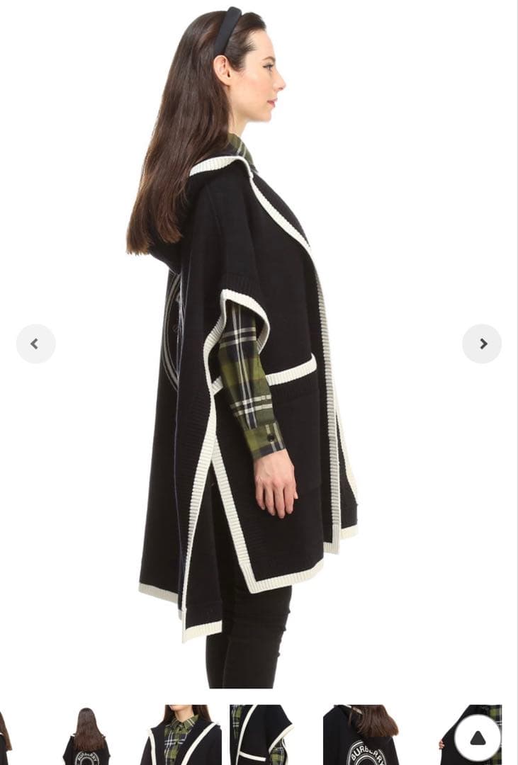 Burberry ポンチョ　ケープ　コート
