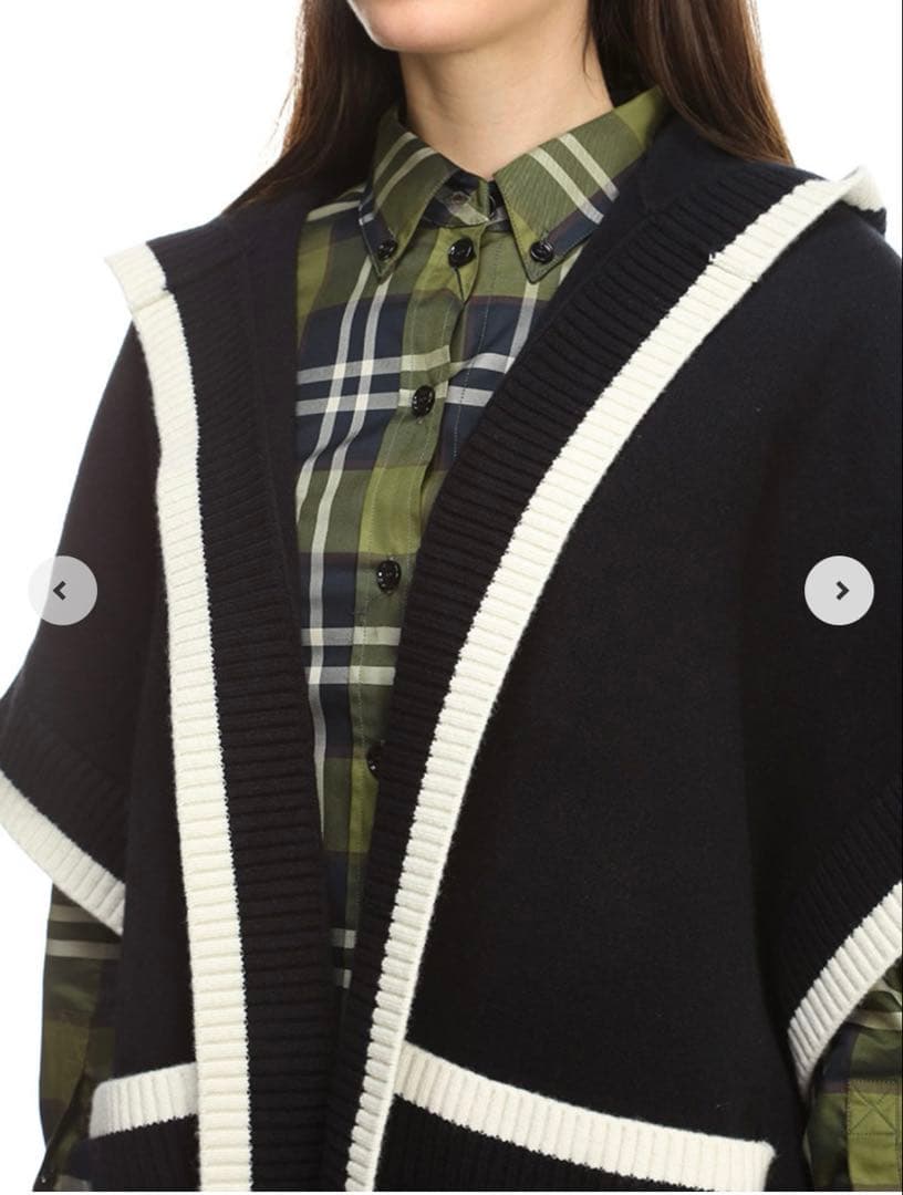 Burberry ポンチョ　ケープ　コート