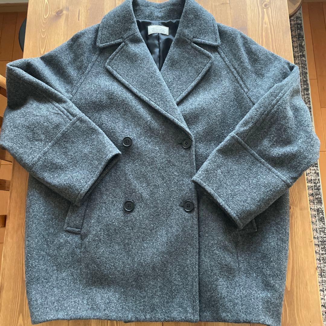 ジャーナルスタンダードレリューム　ウールコート　ダークグレー　ピーコート　38
