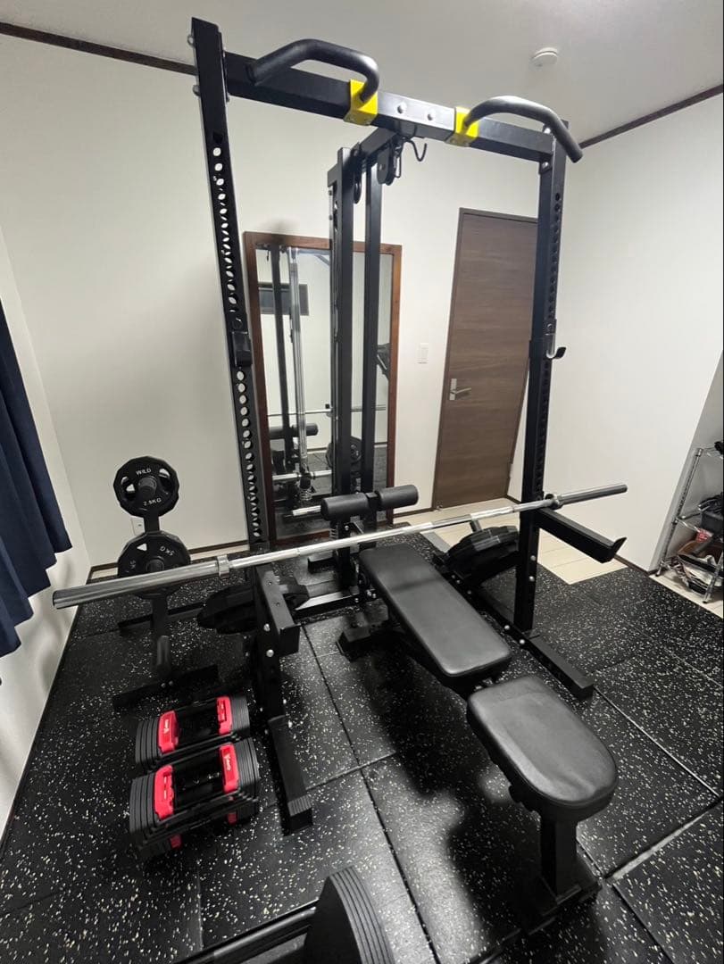 多機能バーベルラック（黒）