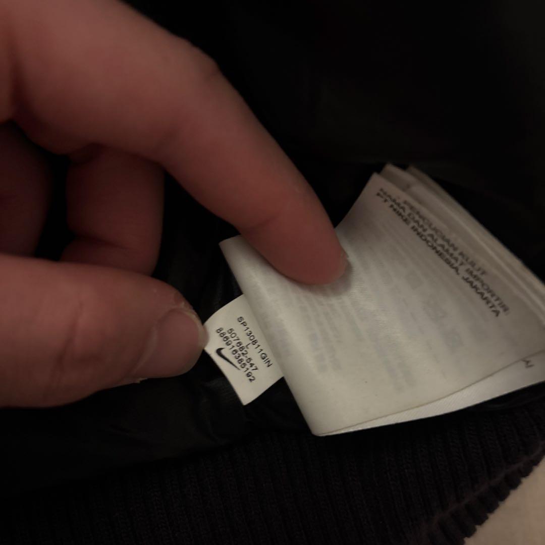 【希少】NIKE スタジャン レザー　ブラック　パープル　ナイキ　袖レザー