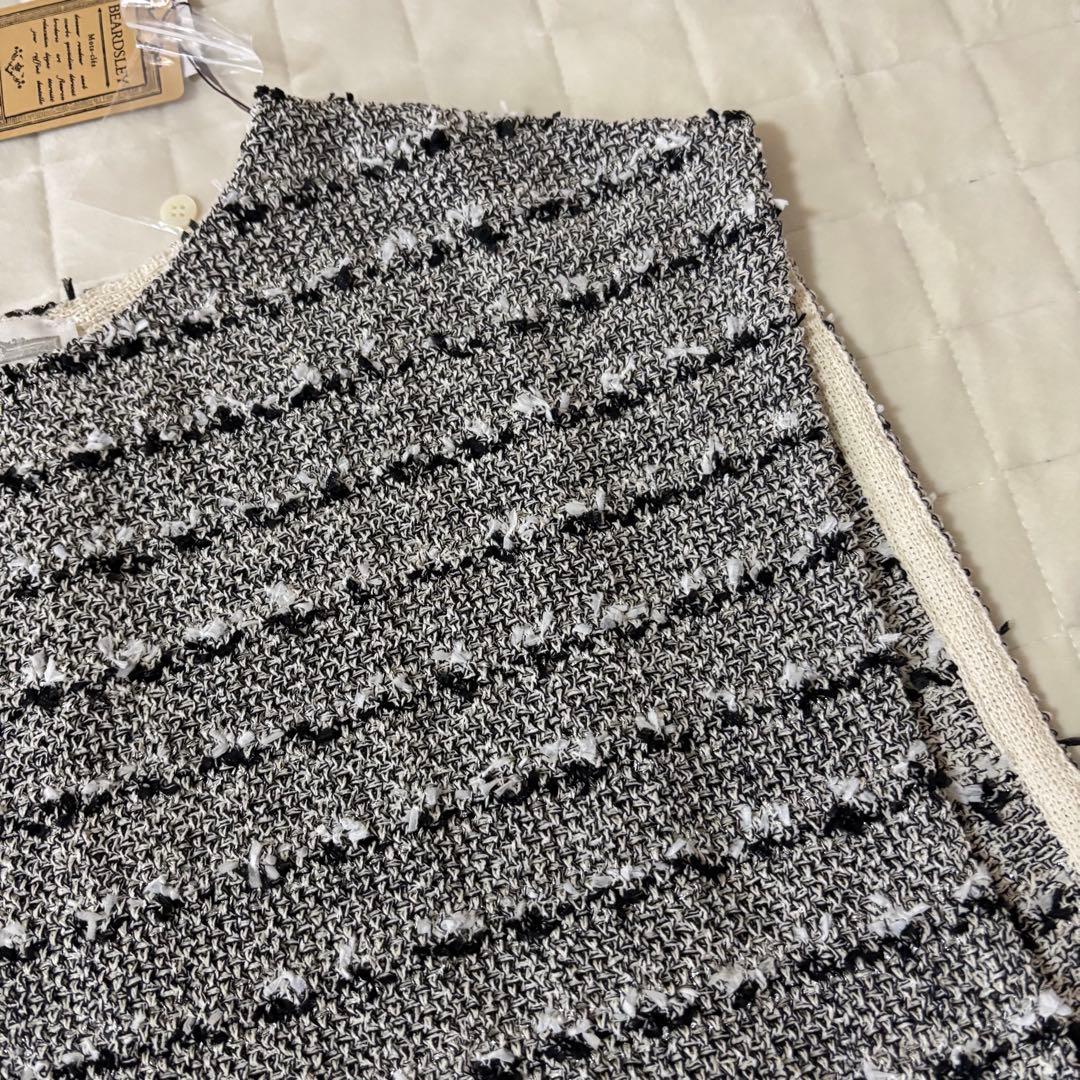 新品！今期！BEARDSLEY ビアズリー ツイードニットポンチョ