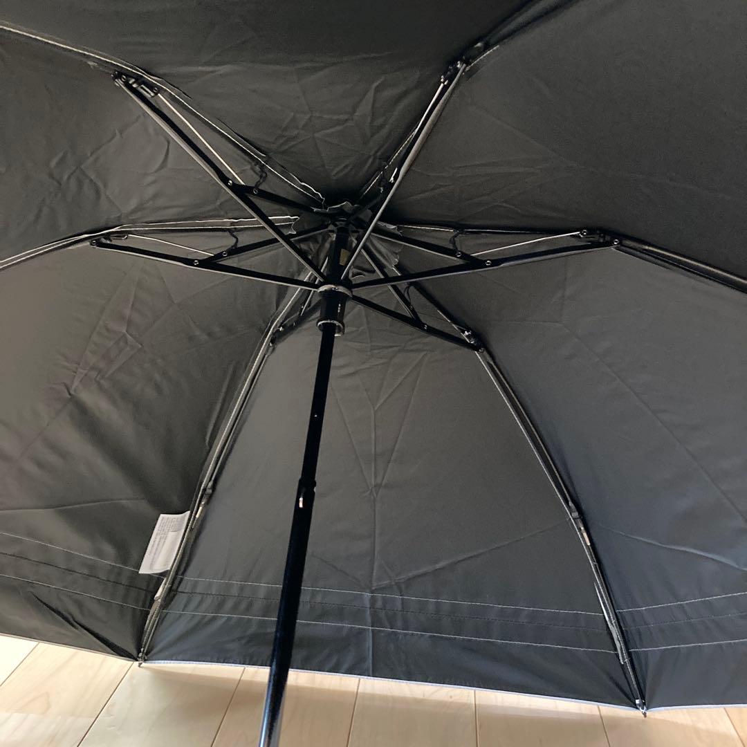 ビューランス　サマーシールド　グログランリボン晴雨兼用の日傘　カーキ×ホワイト