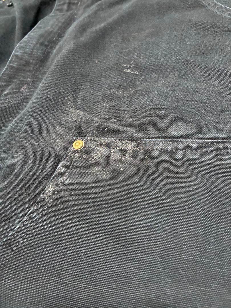 USA製 carhartt ダブルニー 38x30 ブラック ペインターパンツ