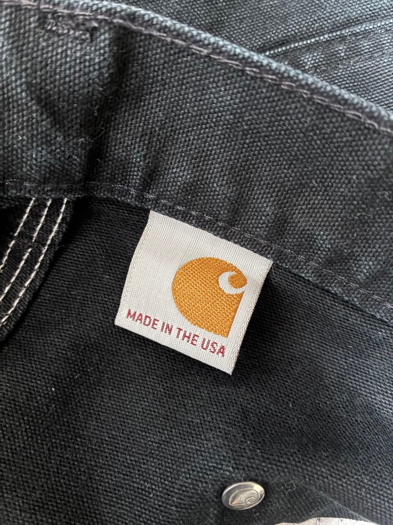 USA製 carhartt ダブルニー 38x30 ブラック ペインターパンツ