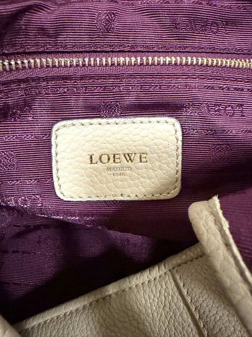 【美品】ロエベ カリエ ホーボー ベージュ　LOEWE