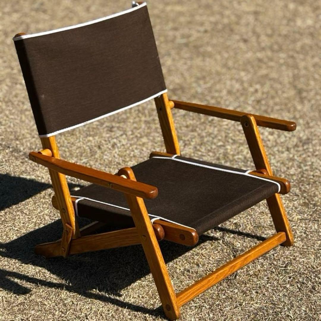 【希少】エニウェアチェア ミニ サンド チェア 折り畳み ブラウン ローチェア