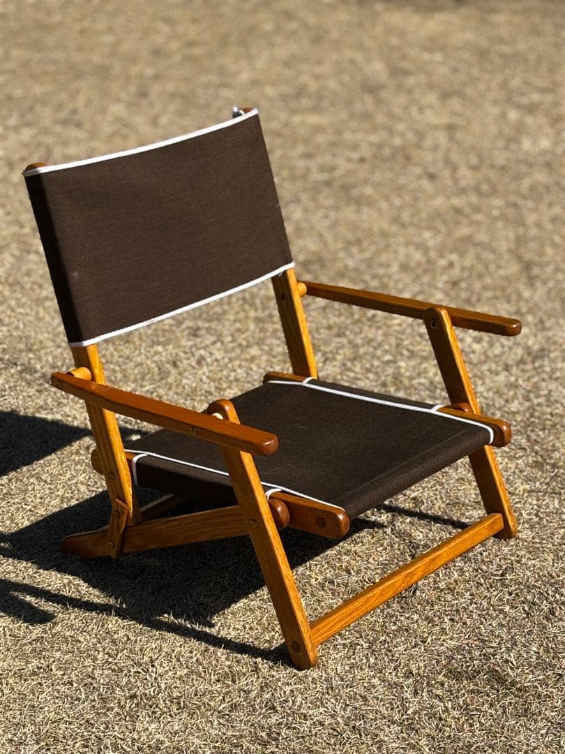 【希少】エニウェアチェア ミニ サンド チェア 折り畳み ブラウン ローチェア