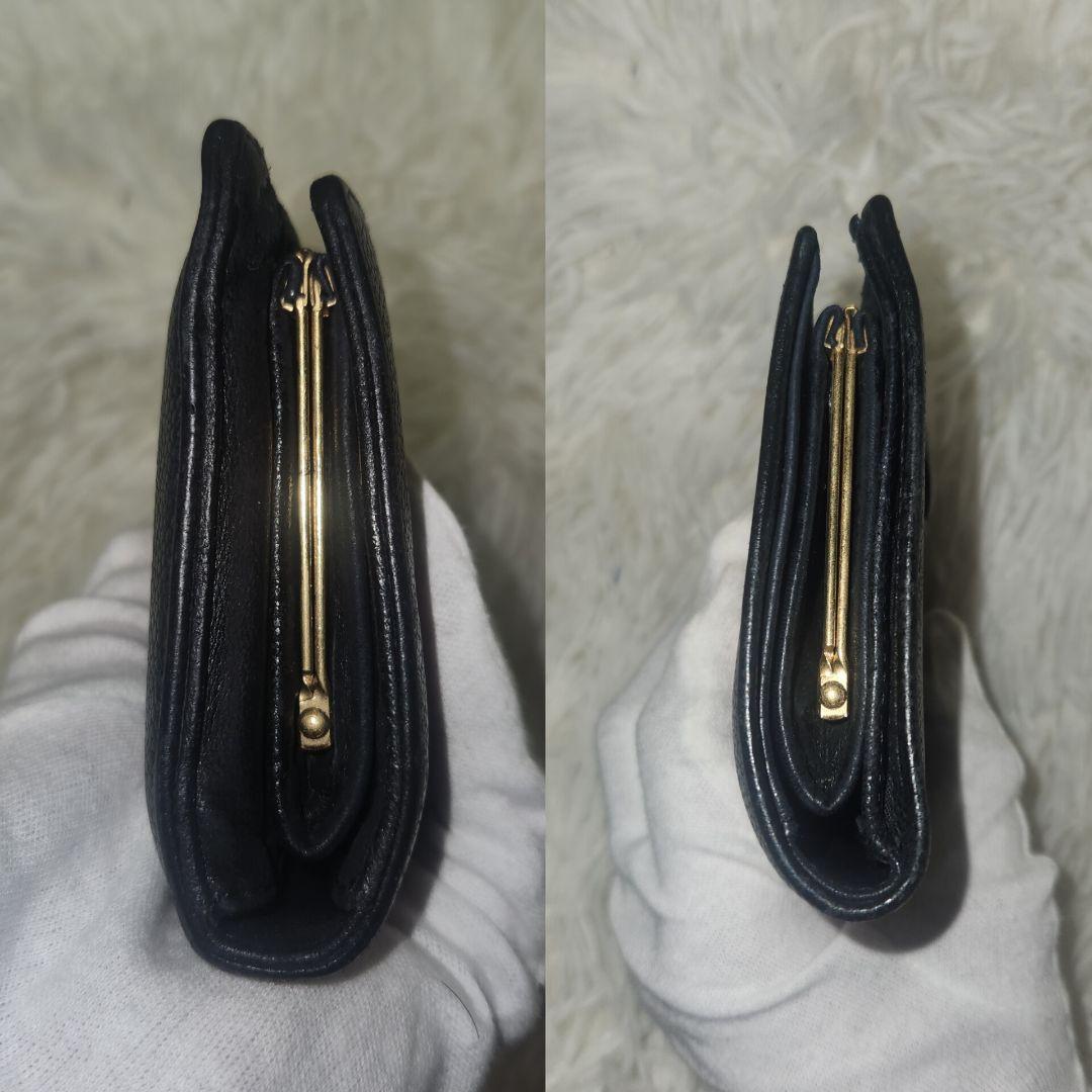 CHANEL シャネル キャビアスキン がま口　長財布　黒