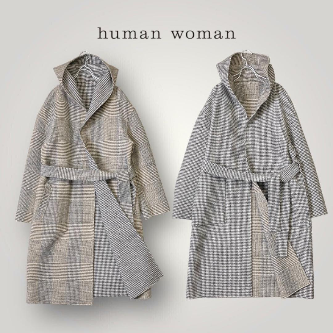 ヒューマンウーマン/リバーコート メルトンビーバーダブルフェイス 51700円