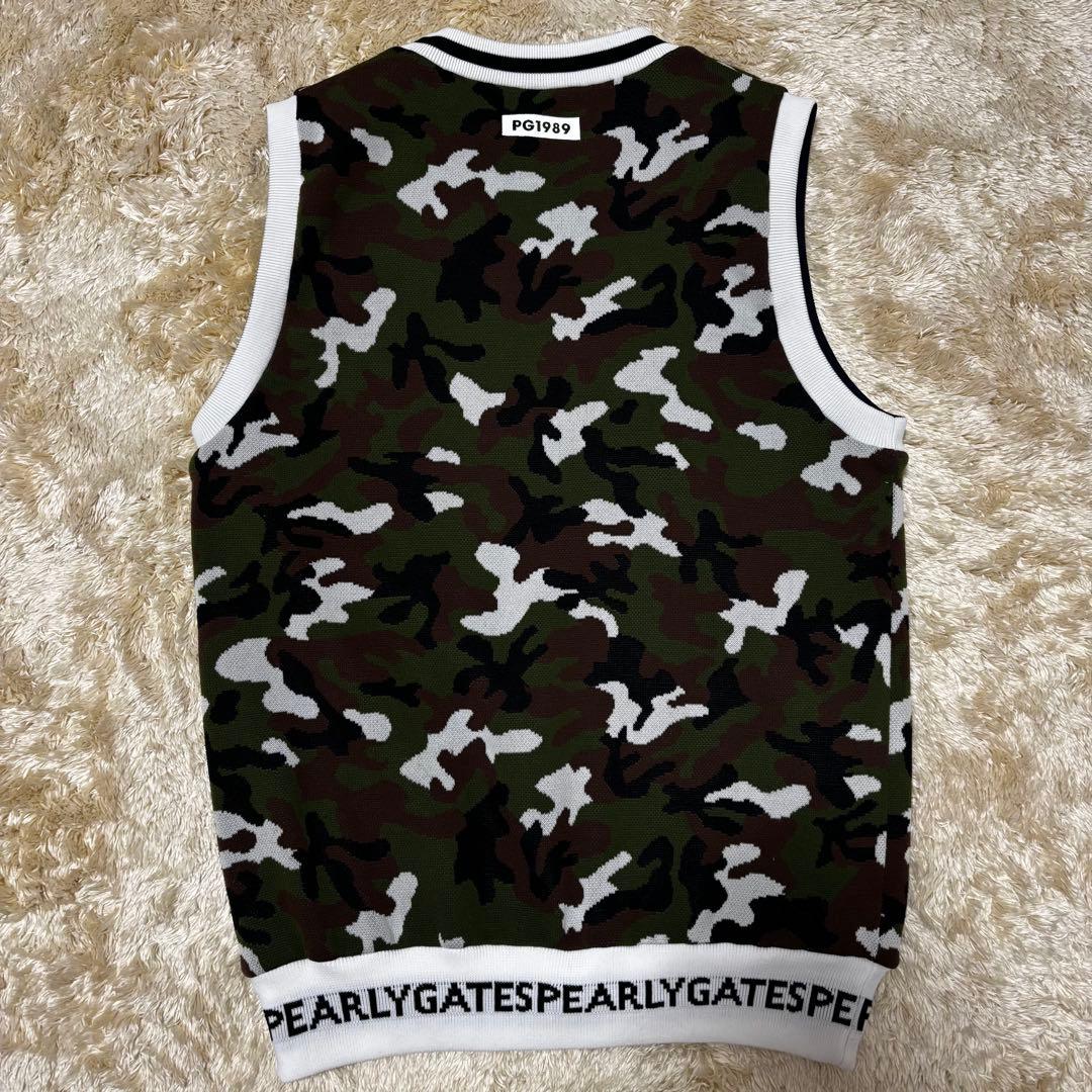 【リバーシブル】PEARLY GATES Vネックリバーシブルベスト 6 迷彩柄