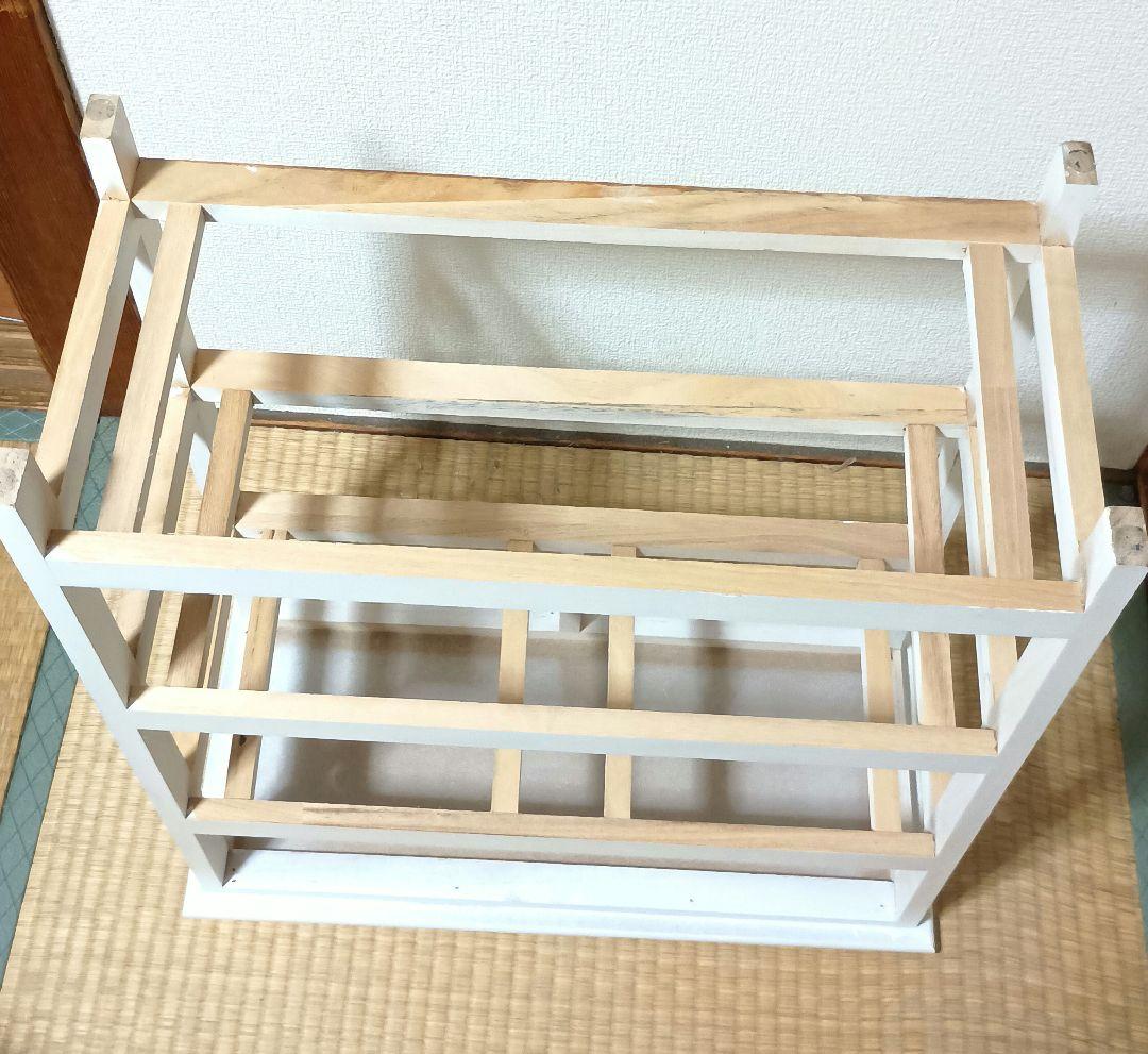 白家具　花柄　チェスト　バスケット　収納　籠