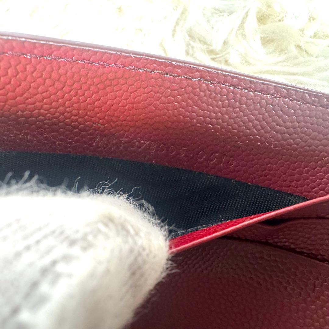 希少カラー サンローラン SaintLaurentマネークリップ ボルドー