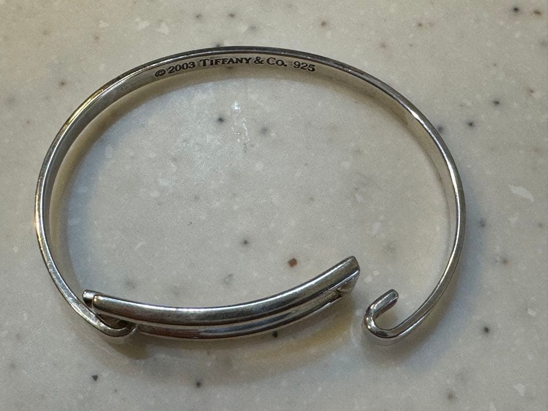 ティファニー　バングル　レクタングルオープンスクエアブレスレット