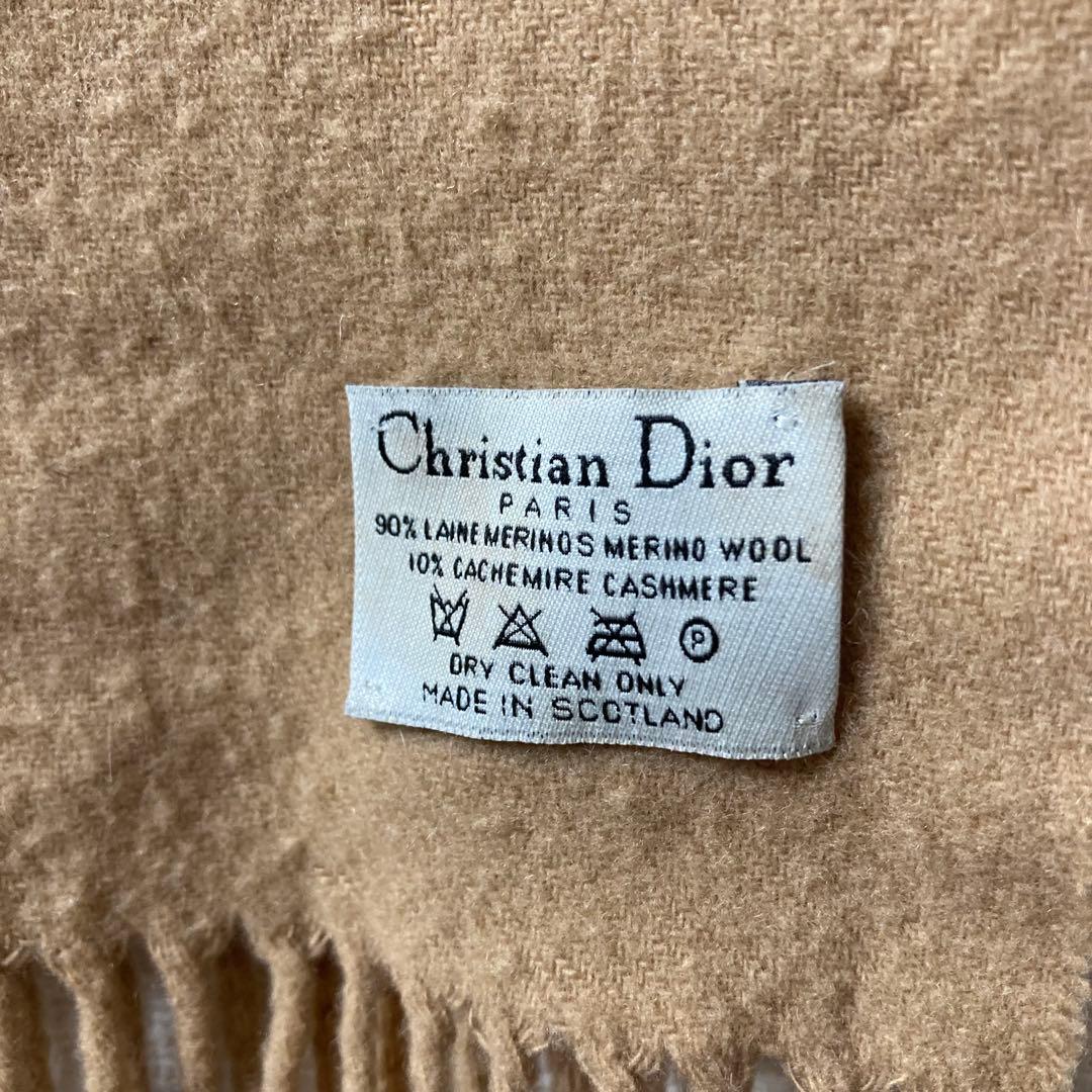 392 クリスチャン ディオール dior ウール マフラー ベージュ 900