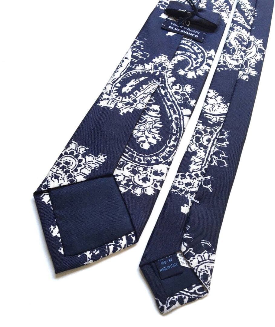新品 FRANCO BASSI フランコバッシ ネクタイ ペーズリー イタリア製