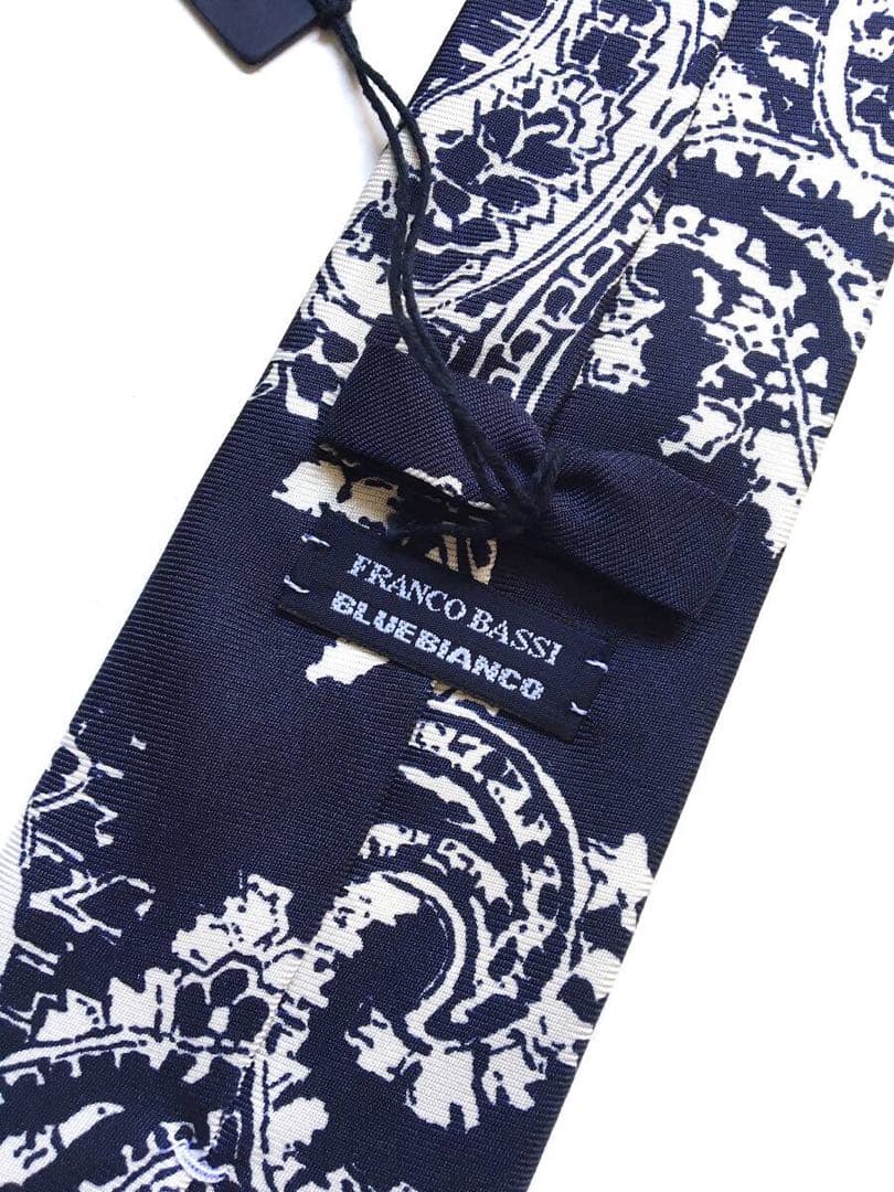 新品 FRANCO BASSI フランコバッシ ネクタイ ペーズリー イタリア製