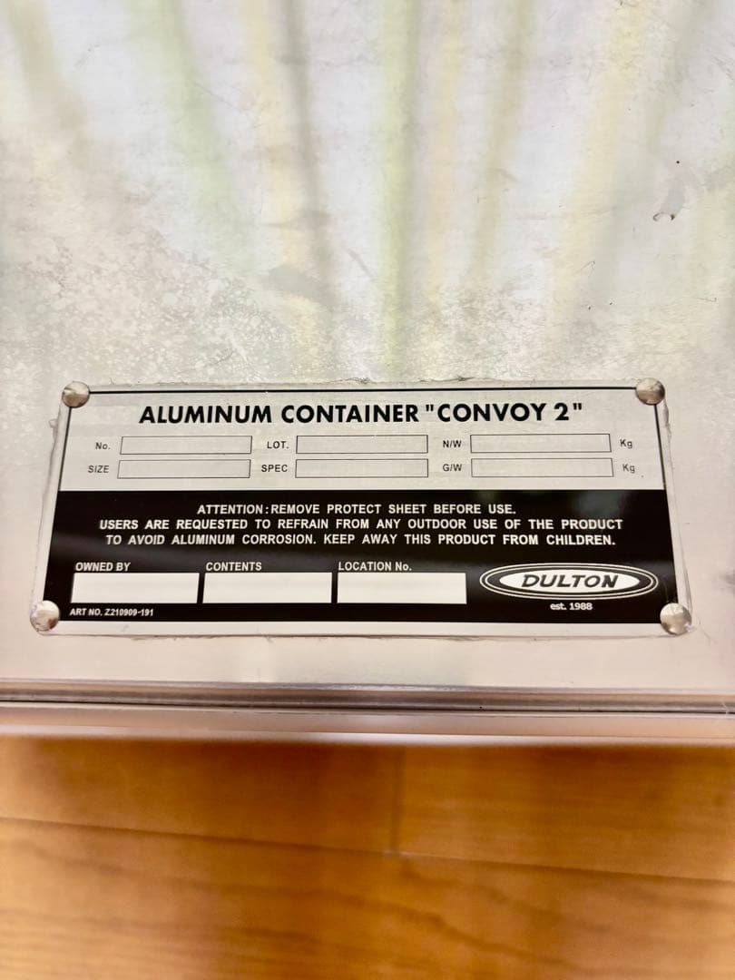 パ*ル様 DULTON アルミニウムコンテナ CONVOY 2 サイズ　M