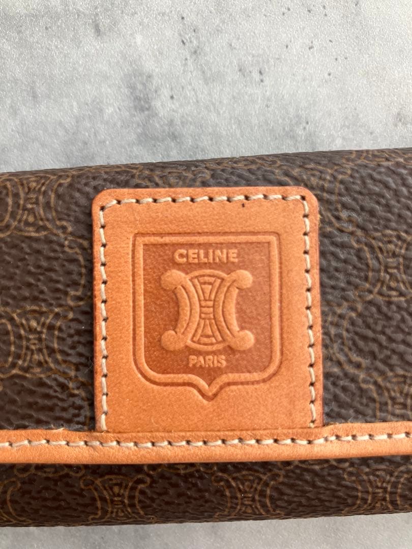 【箱付】CELINE マカダム柄 キーケース