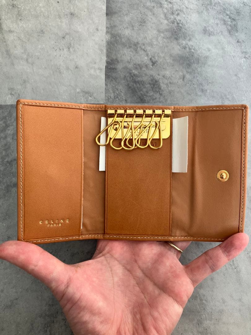 【箱付】CELINE マカダム柄 キーケース