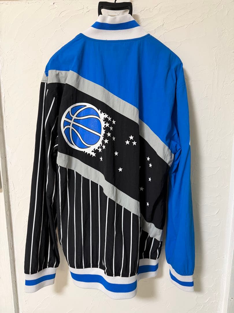 90s ミッチェルアンドネス NBA マジック スタジャン L 黒青　美品