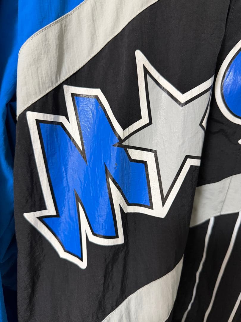 90s ミッチェルアンドネス NBA マジック スタジャン L 黒青　美品