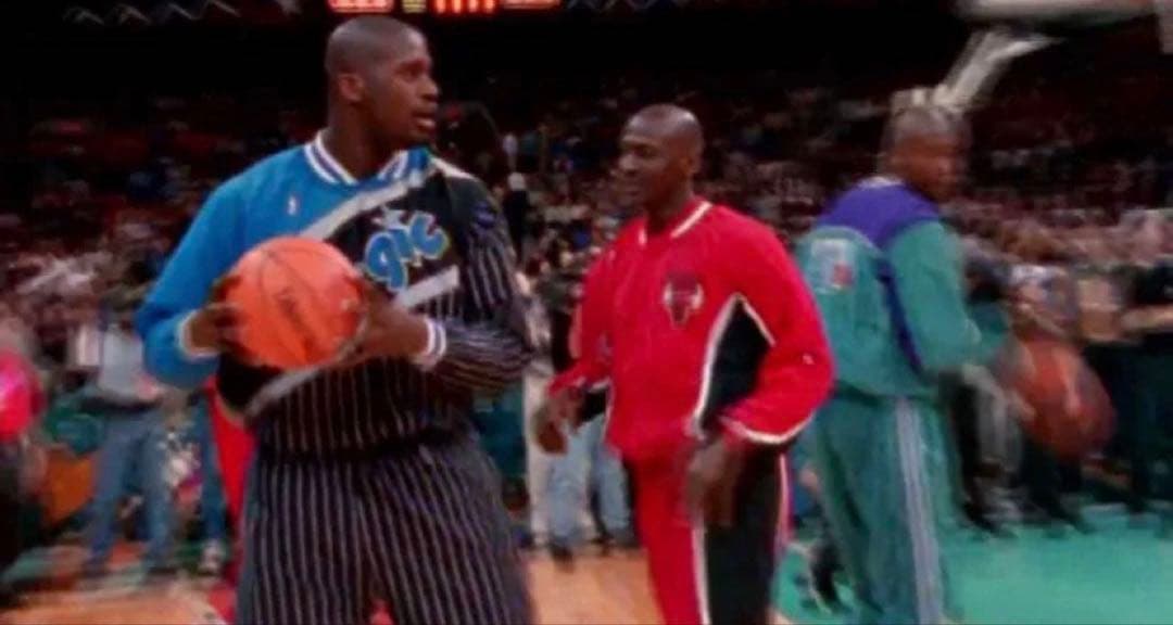 90s ミッチェルアンドネス NBA マジック スタジャン L 黒青　美品