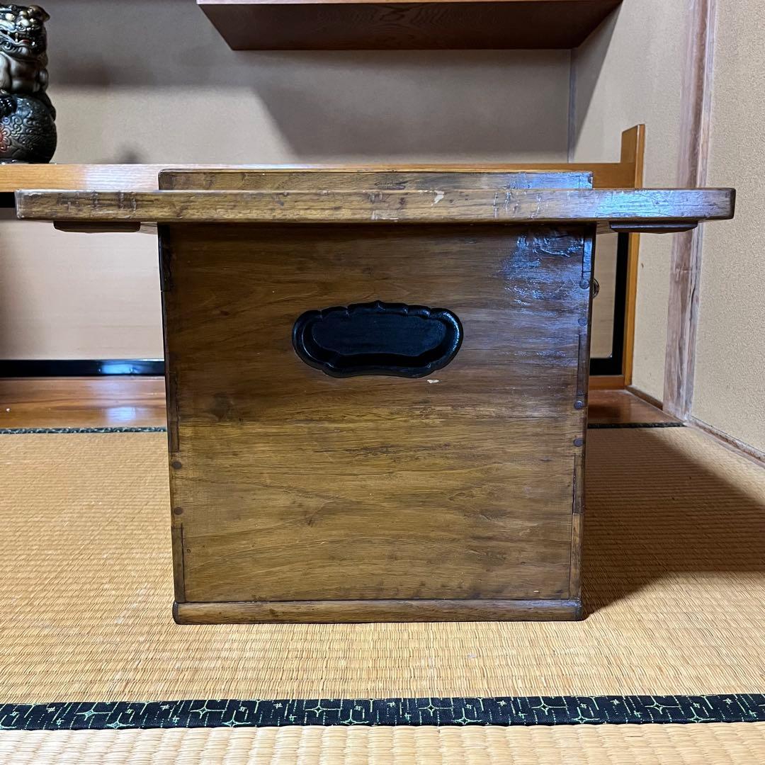 ヴィンテージ　長火鉢　引き出し二口　シンプル