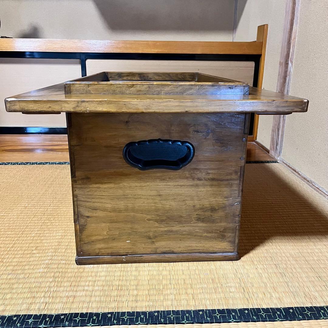 ヴィンテージ　長火鉢　引き出し二口　シンプル