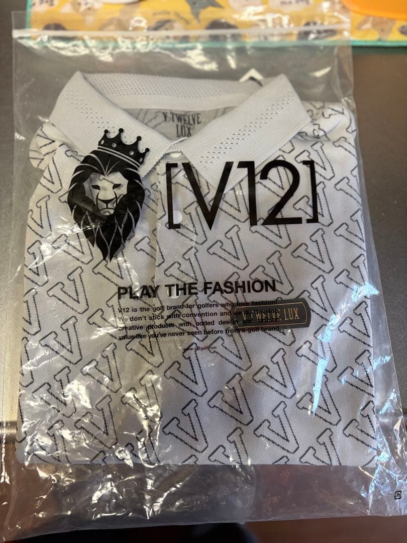 新品タグ付】V12 LUX ゴルフ ポロシャツ LX MV POLO ホワイト
