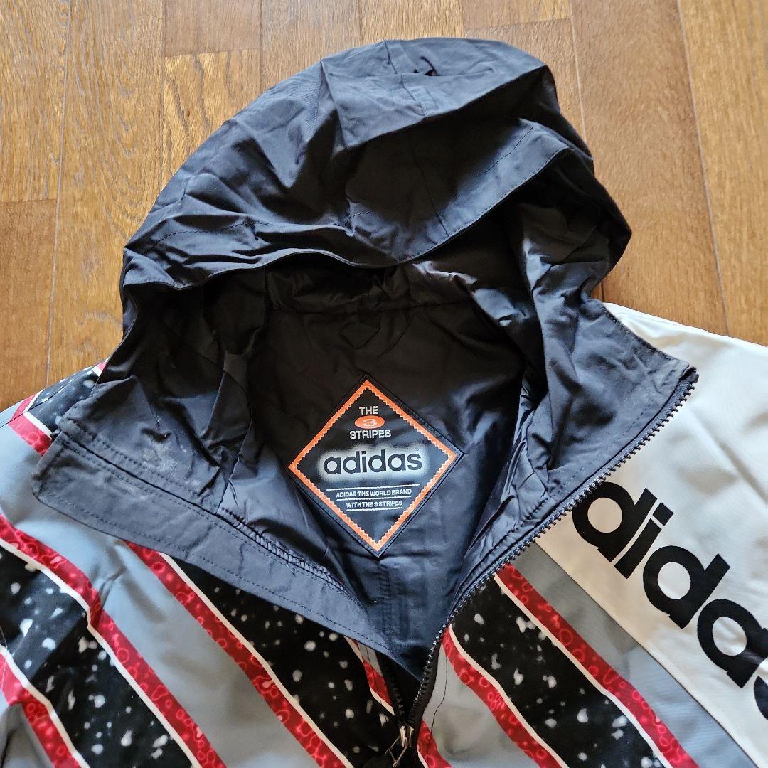 adidasアディダス　スノーボード　スキーウェア上下セットS白×黒×赤×グレー