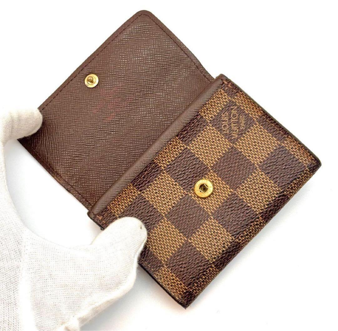 ヴィトンの　ダミエ柄　ポルトモネプラ　ケース