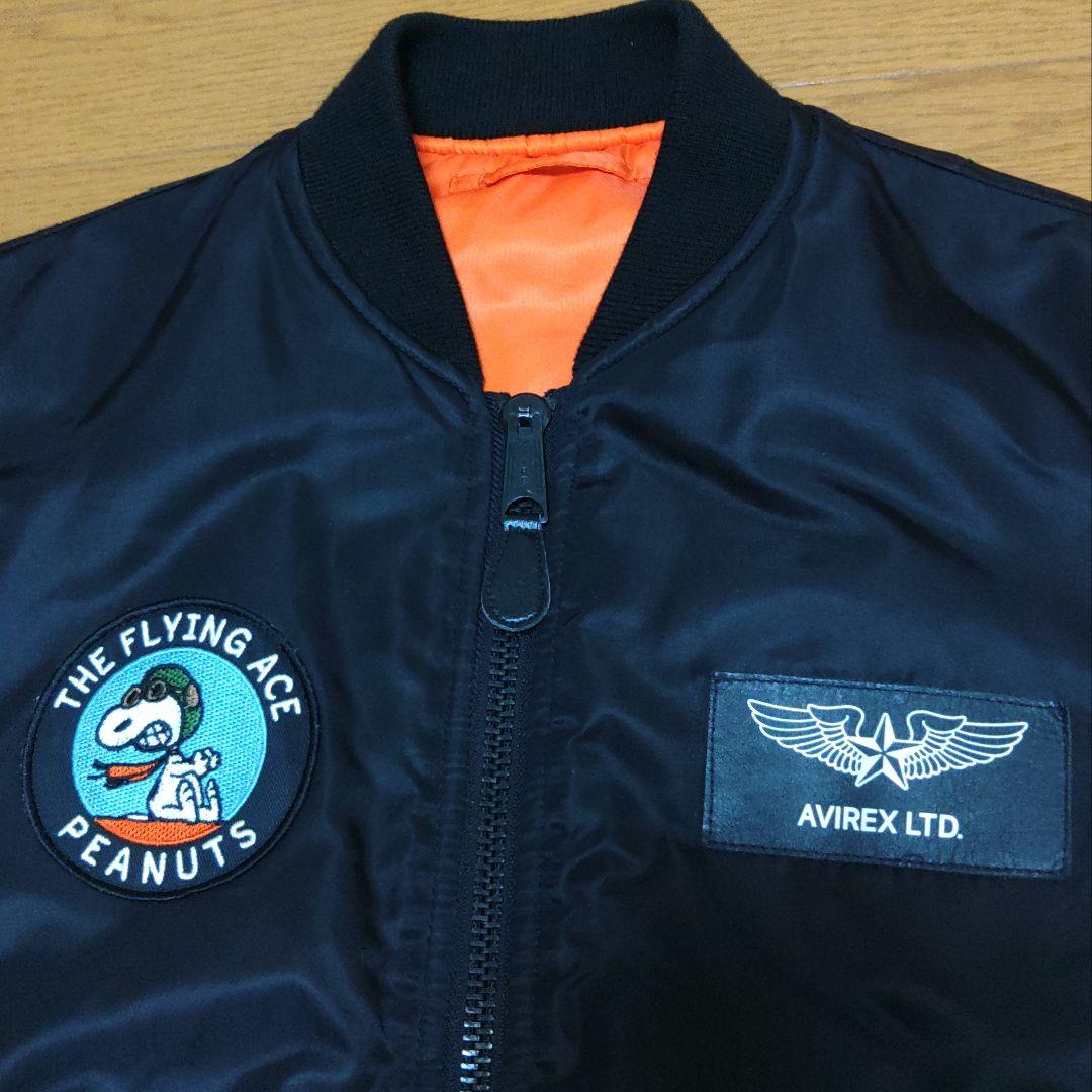 アヴィレックス×スヌーピー 限定 コラボ MA-1 ワッペン/バック刺繍【M】