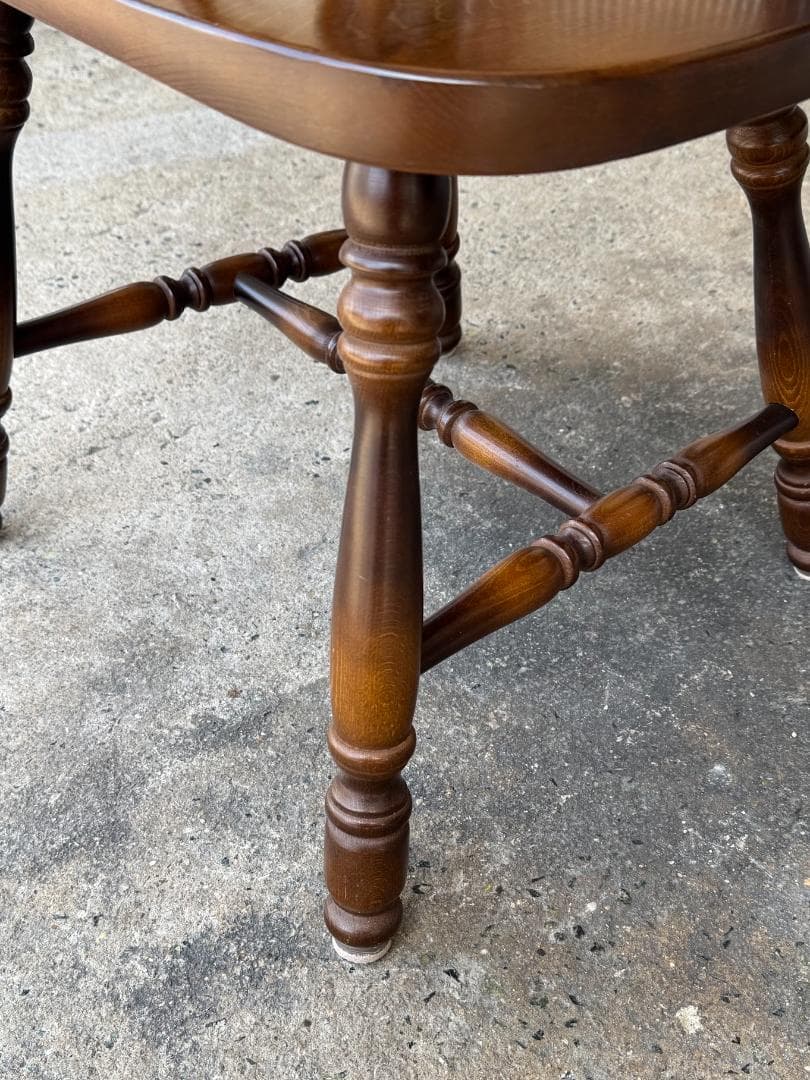 【良品】 キツツキ/アームウィンザーチェア_A　飛騨産業　籐タイプ　ヴィンテージ