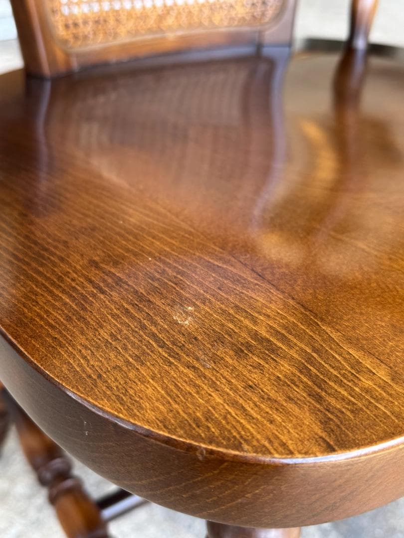 【良品】 キツツキ/アームウィンザーチェア_A　飛騨産業　籐タイプ　ヴィンテージ