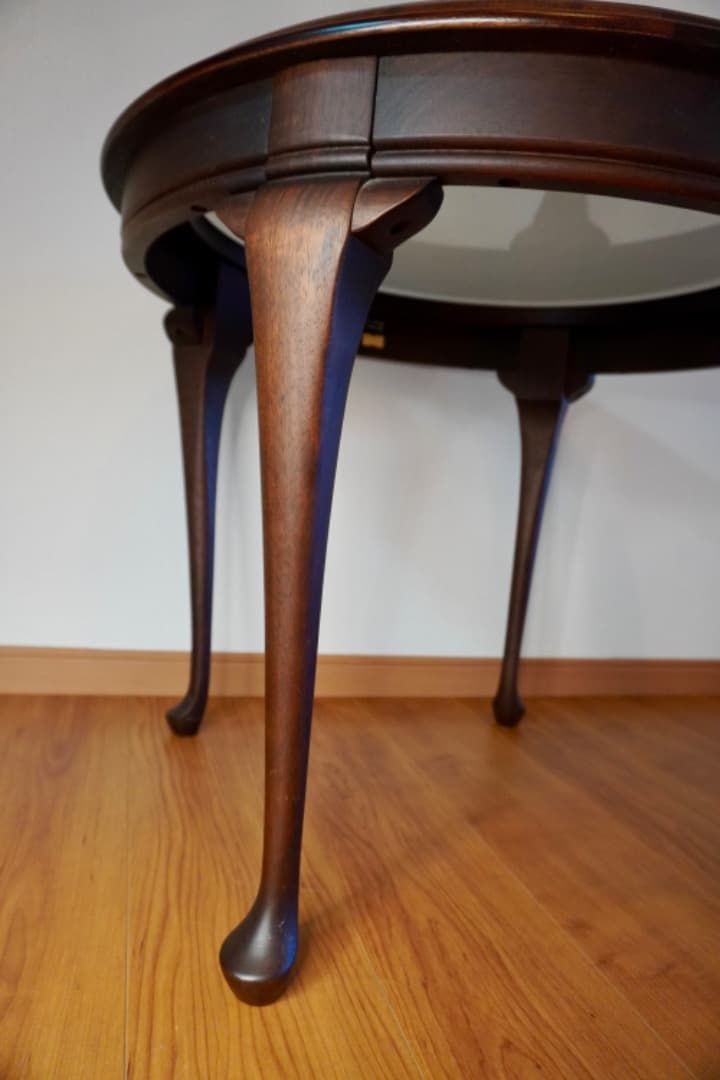 け*ん様 マルニ ベルサイユシリーズ ガラステーブル 猫脚