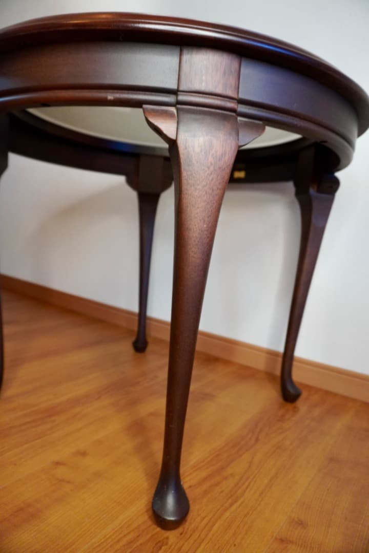 け*ん様 マルニ ベルサイユシリーズ ガラステーブル 猫脚