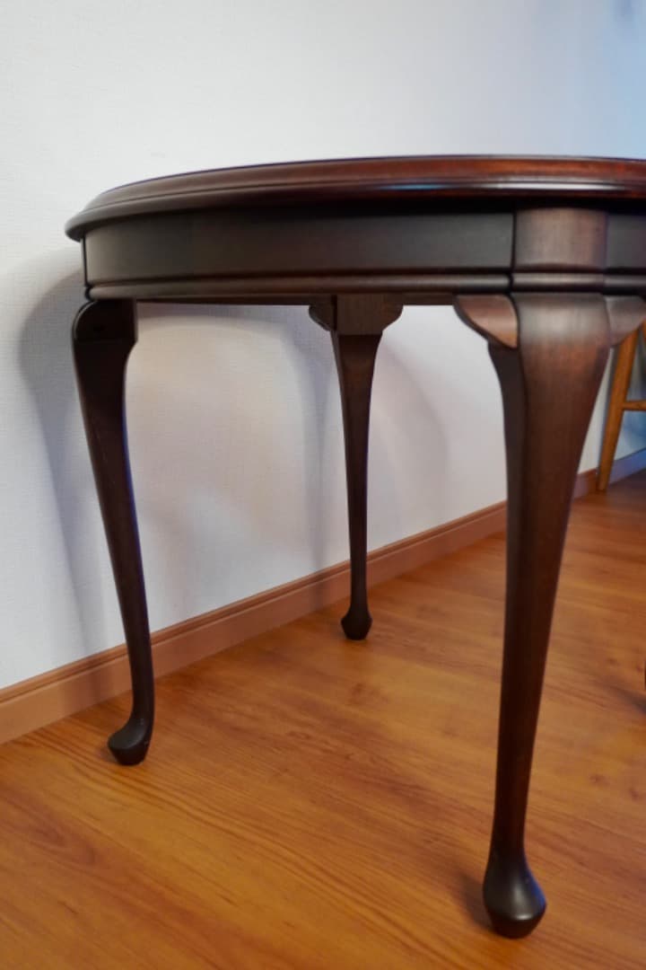 け*ん様 マルニ ベルサイユシリーズ ガラステーブル 猫脚