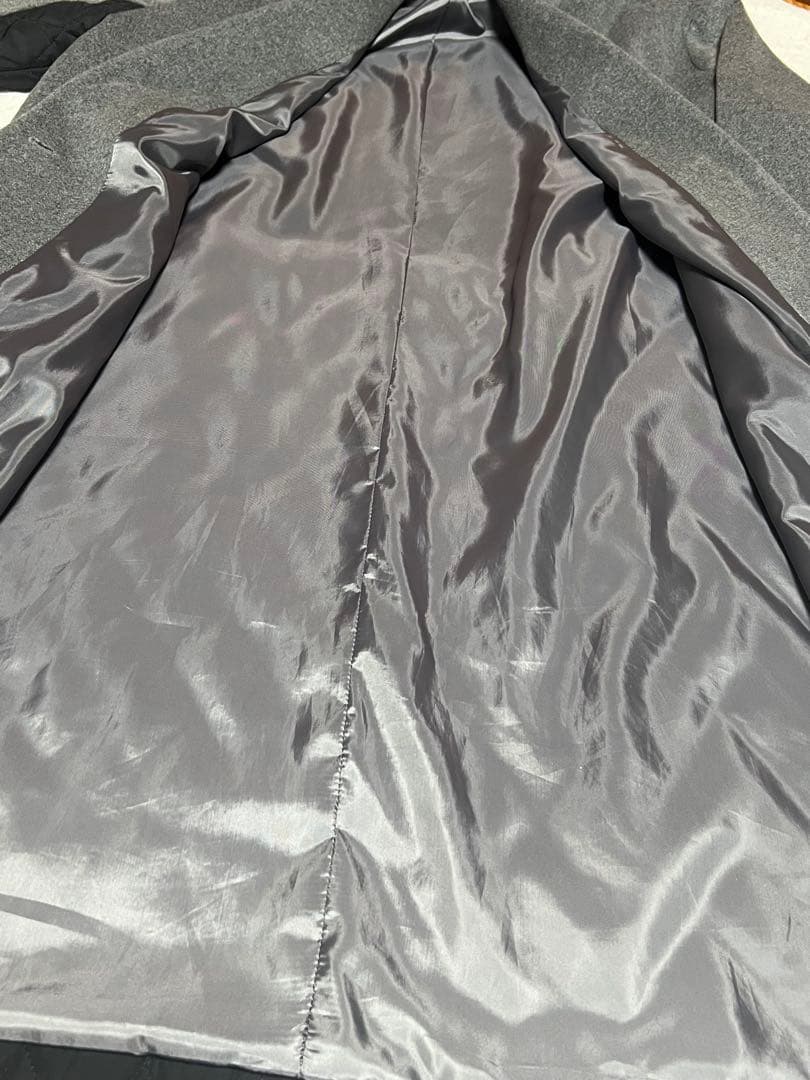 《ANIECA》アニーカ　キルティングロングコート　ゆったりデザイン　ウール混