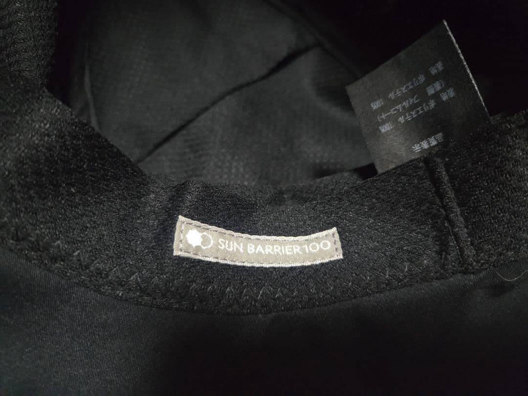 【美品】【ストラップなし】サンバリア100 ウィンドハット ブラック Mサイズ