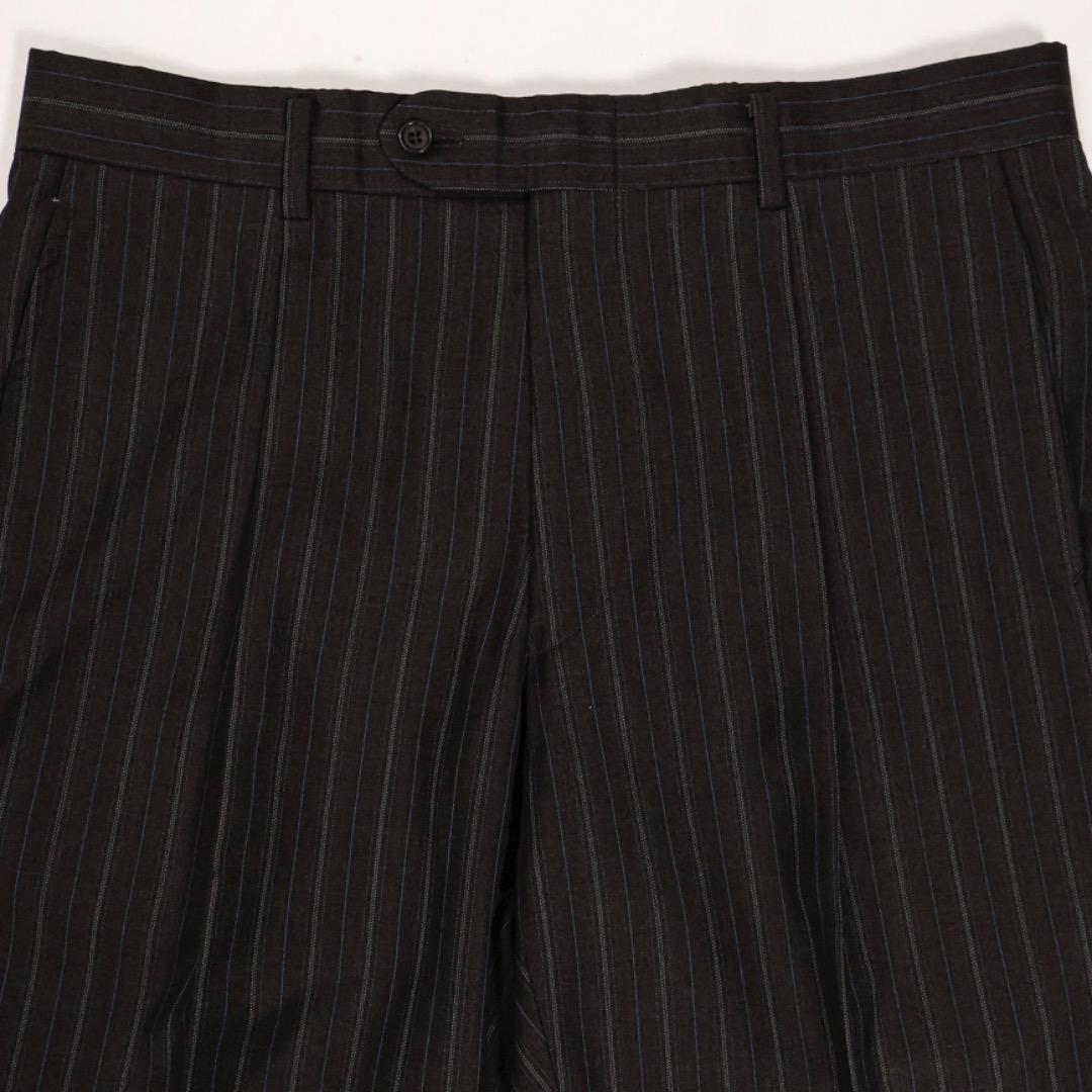 H3457◾️バーバリー　段返り3釦　ストライプスーツ