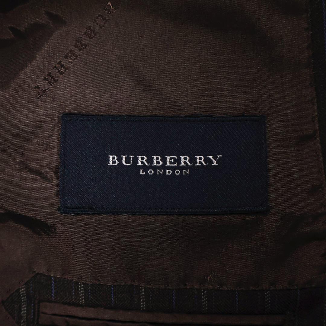 H3457◾️バーバリー　段返り3釦　ストライプスーツ