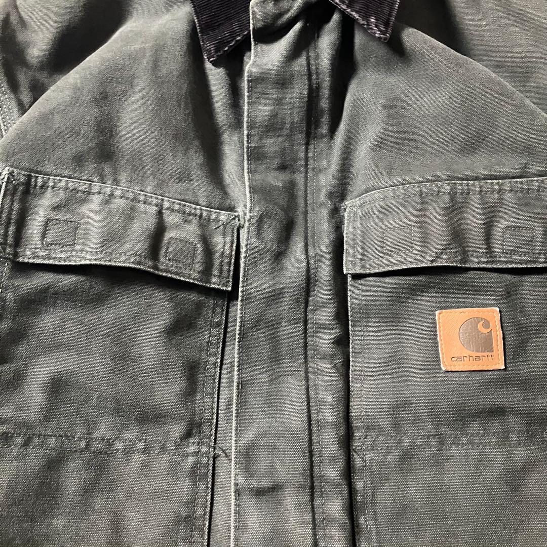 Carharttカーハート00sトラディショナルジャケットダック地裏モスグリーン