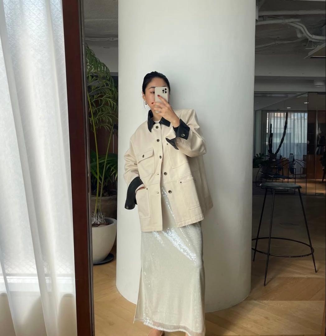 SeaRoomlynn Eco leather collar カバーオール