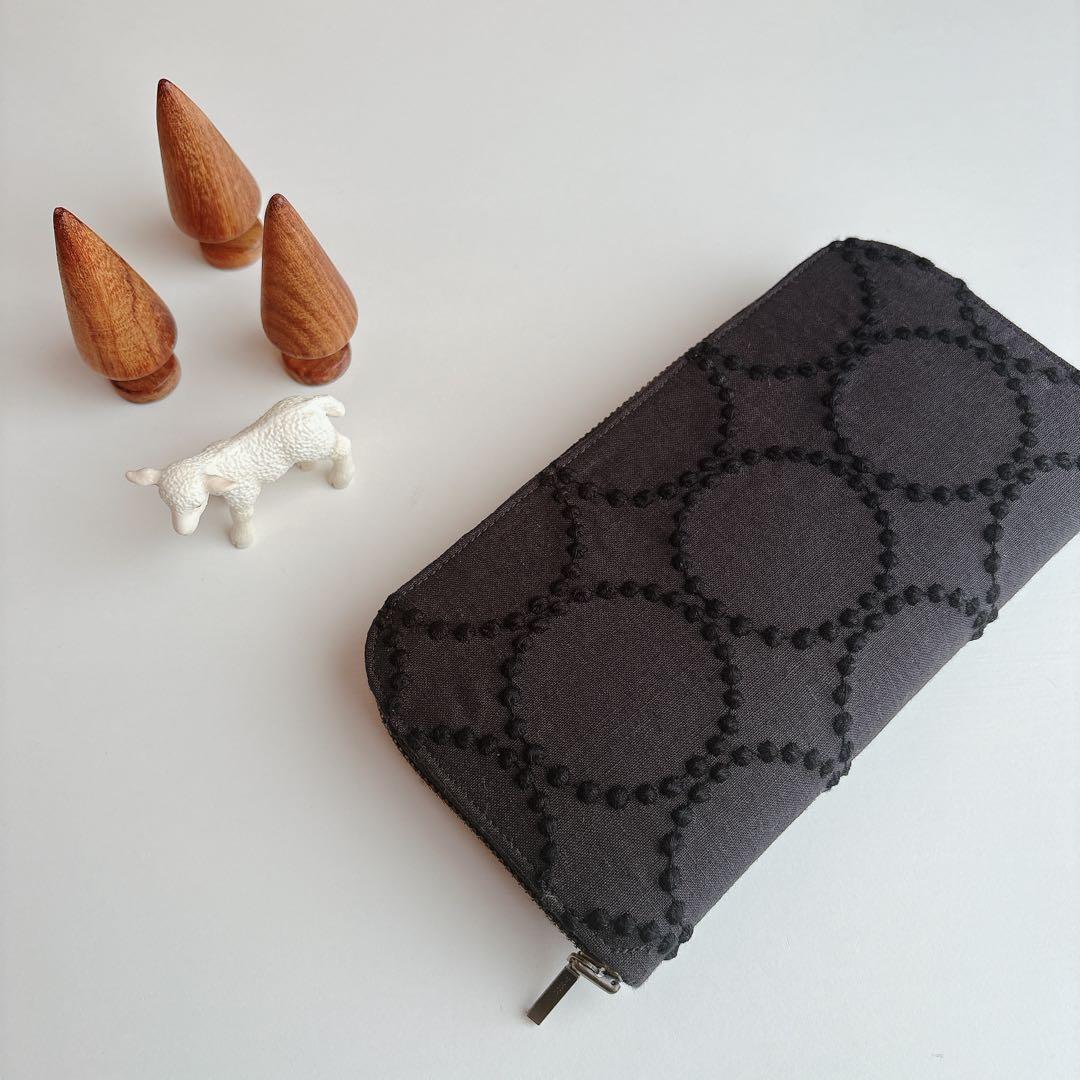 ☆ミナペルホネン☆ラウンドファスナー長財布☆ハンドメイド