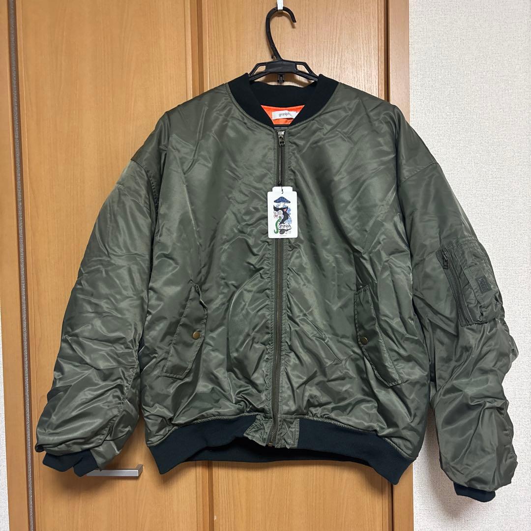 グラニフ　石黒亜矢子　MA-1　ブルゾン 　猫舌茸　Lサイズ