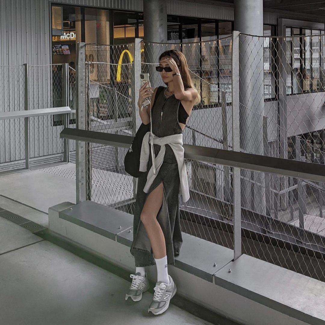 aclent デニムワンピース