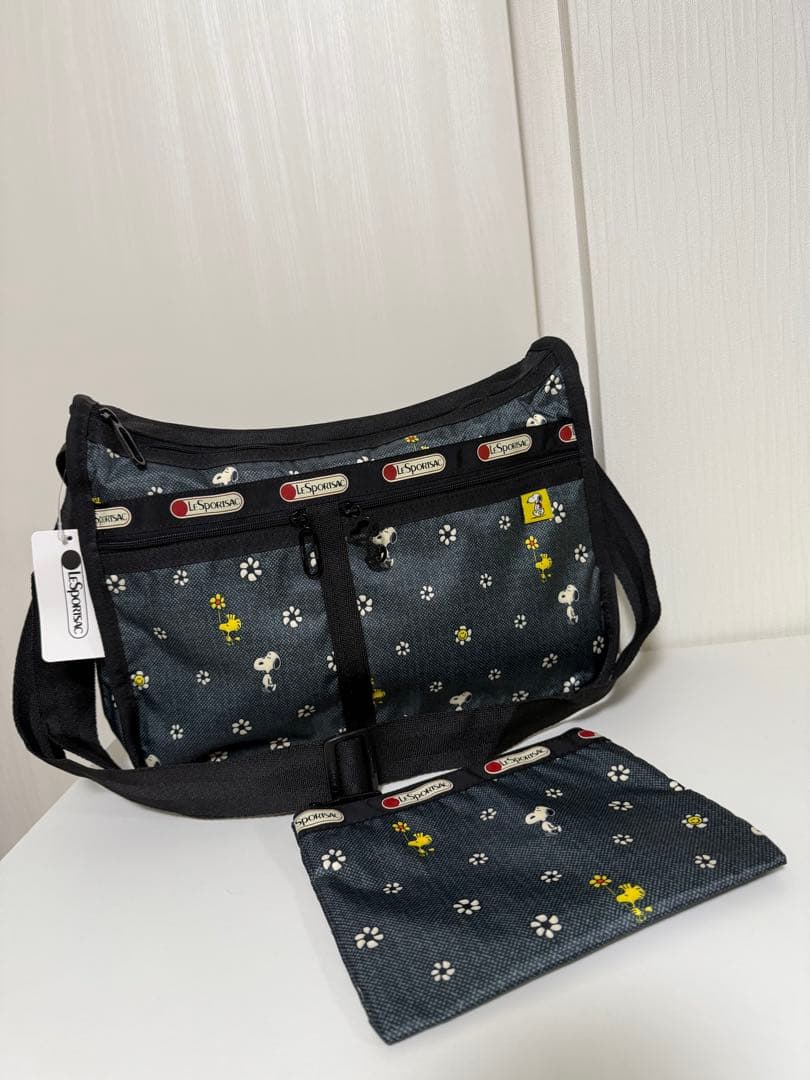 レスポートサック ショルダーバッグ スヌーピー ウッドストックポーチ付き7507