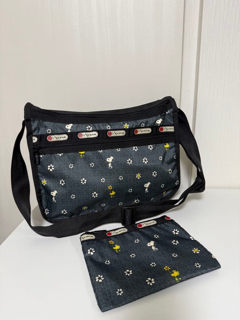 レスポートサック ショルダーバッグ スヌーピー ウッドストックポーチ付き7507